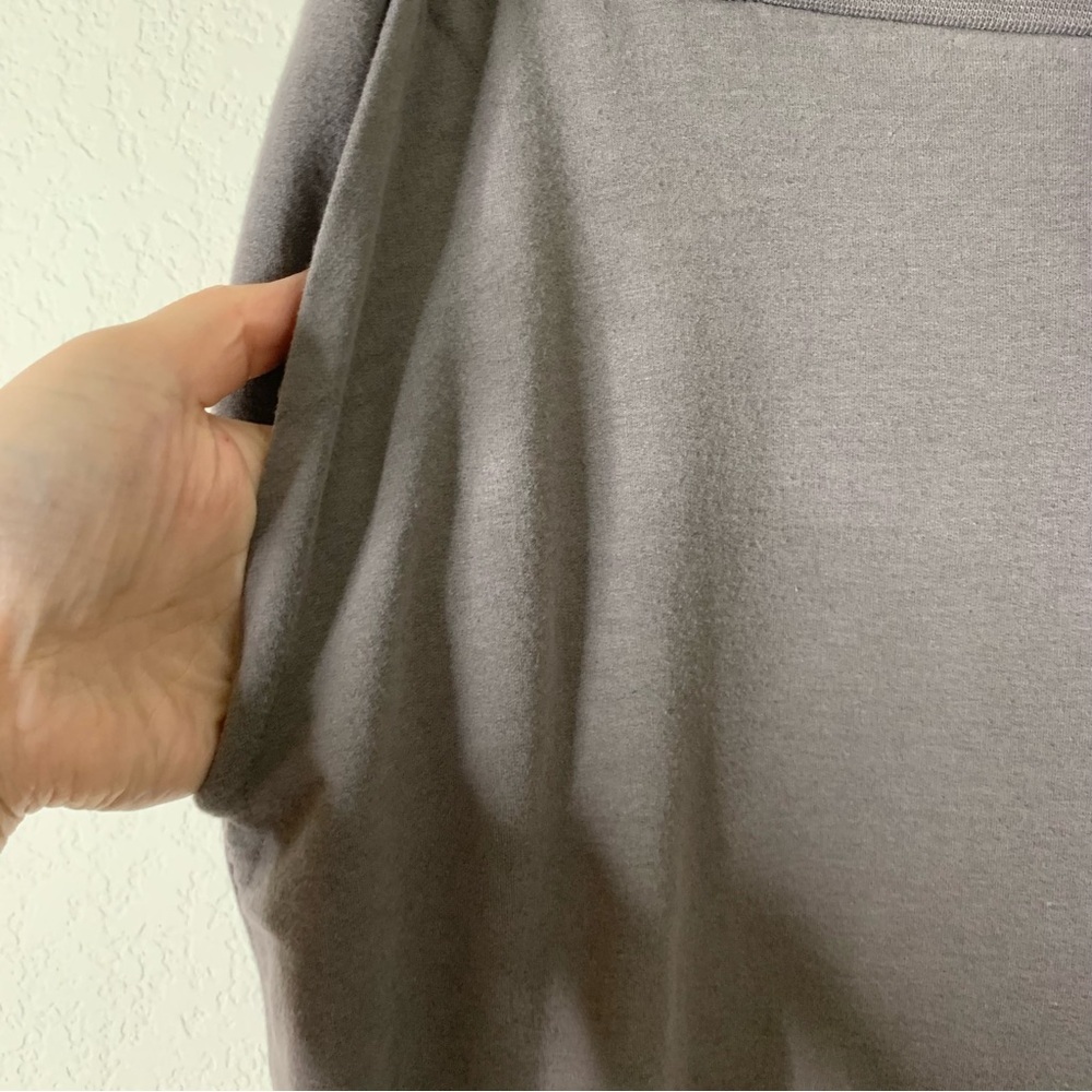 Cuyana Womens gray Terry cropped wide leg pants L - Picture 5 of 10